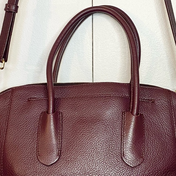 FurlaTessa L Satchel Barolo Burgundy/Wine Leather Handbag / 2 Way - Picture 6 of 14